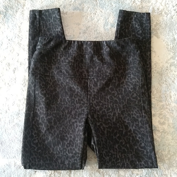 Jolt Leopard Print High-Waisted Legging Pant S Black Gray - Picture 5 of 16